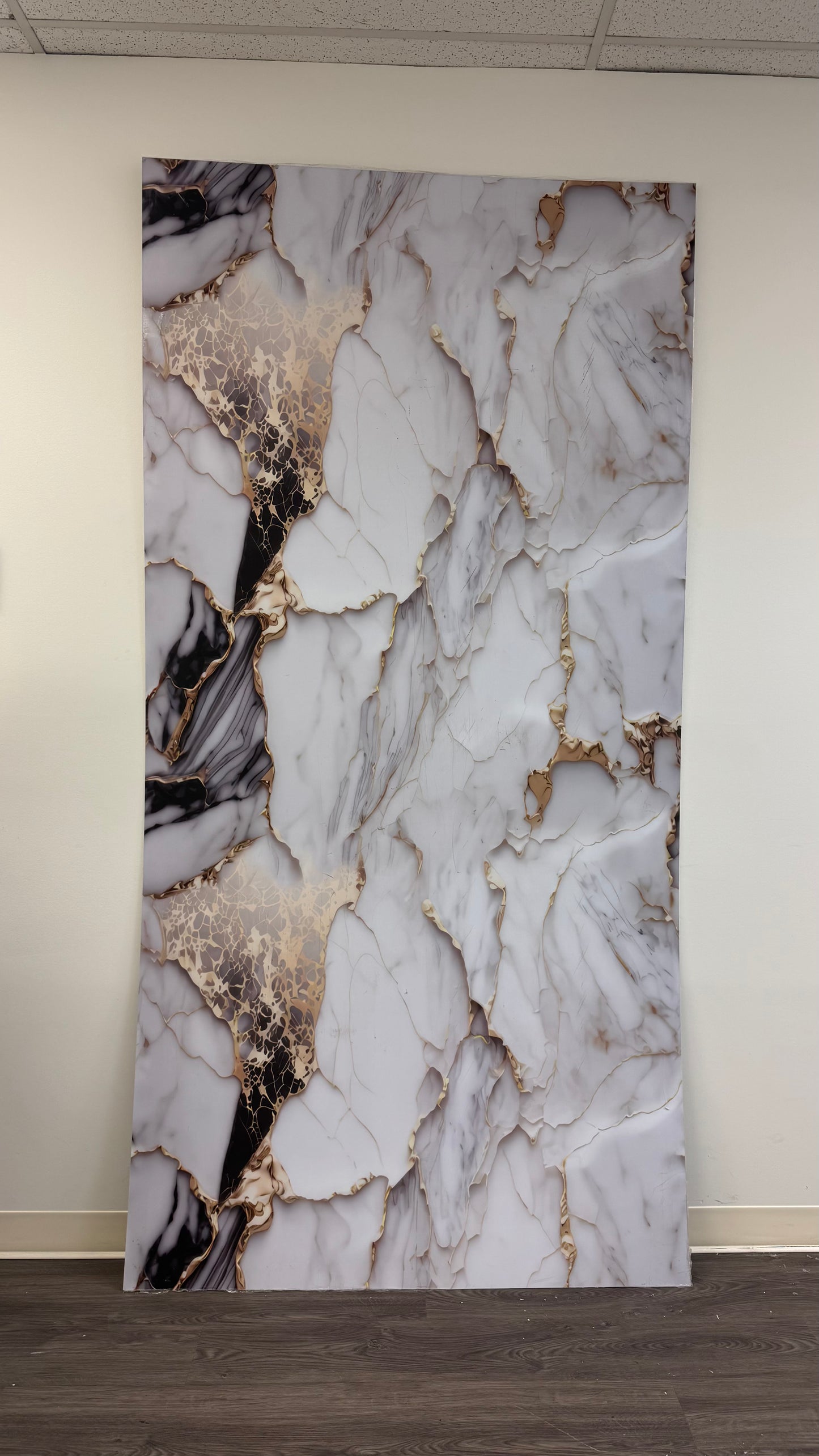 Panneaux Mural UV en PVC, Aurore gris , 4x8 pied 3mm