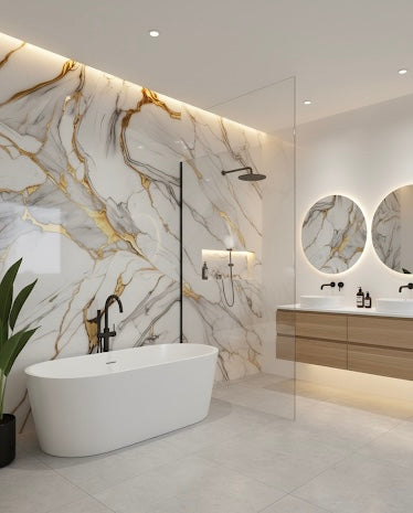 New | PVC UV Wall Panels, Gold Canvas, 4x8 feet 3mm