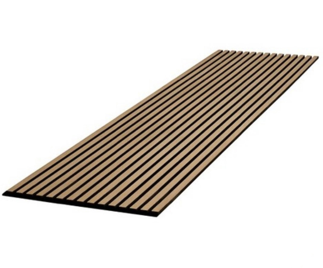 Light Wood Slat Acoustic Panels, 2x8 Feet