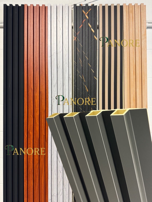 WPC Panels, Black, 0.5 x 9.5 ft x 24 mm