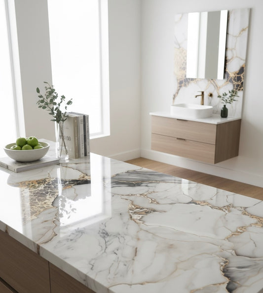 Panneau Mural UV en PVC, Aurore dorée , 4x8 pied 3mm | Panore - Panore