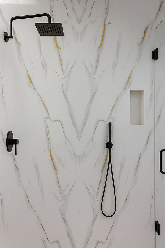 Panneau Mural UV en PVC, Or blanc , 4x8 pied 3mm - Panore