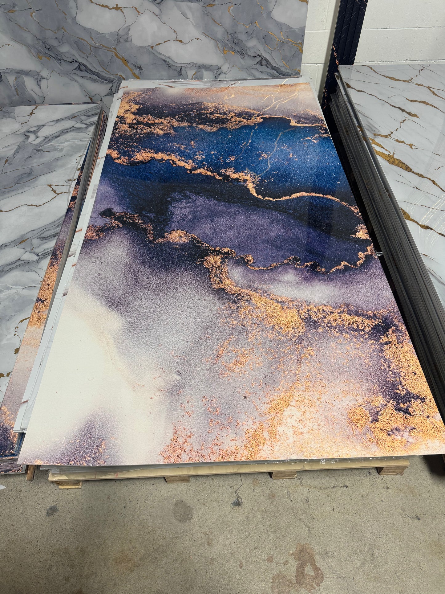 Panneau Mural UV en PVC effet marbre, Galaxy , 4x8 pied 3mm - Panore