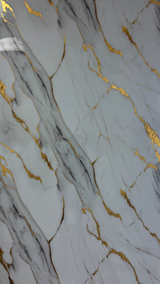 Panneau Mural UV en PVC effet marbre, Veine Doré , 4x8 pied 3mm | Panore - Panore