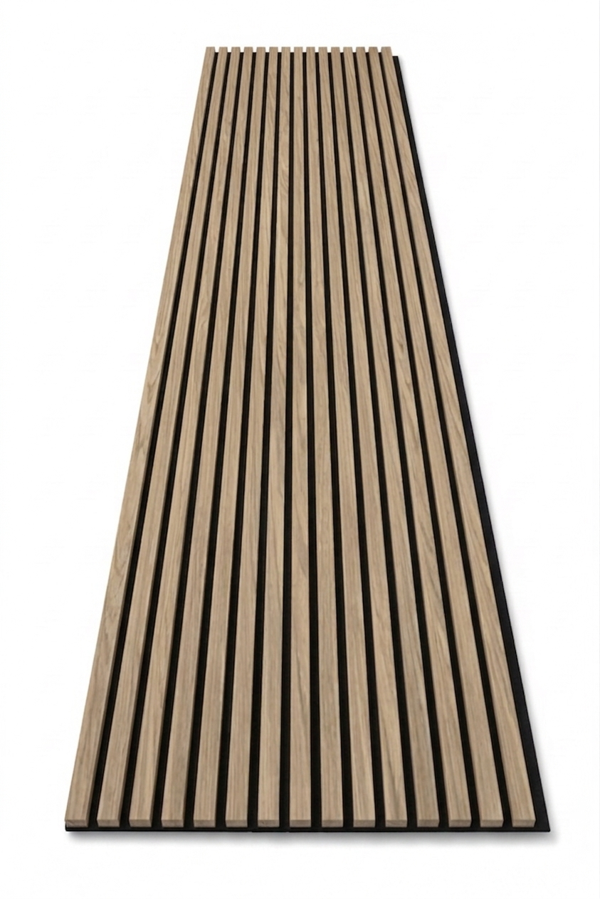Panneau acoustique en latte de bois Noyer, 2x8 pied - Panore