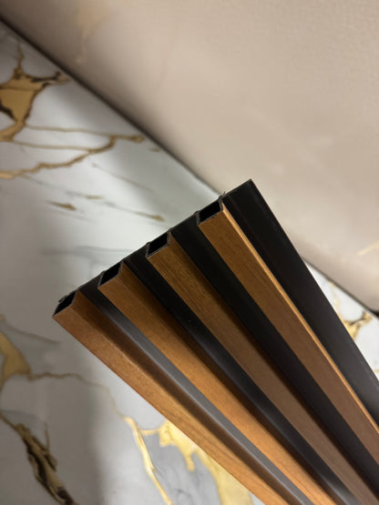 WPC Fluted Panels, Brown, 0.5 x 9.5 ft x 24 mm (10 panels/box)