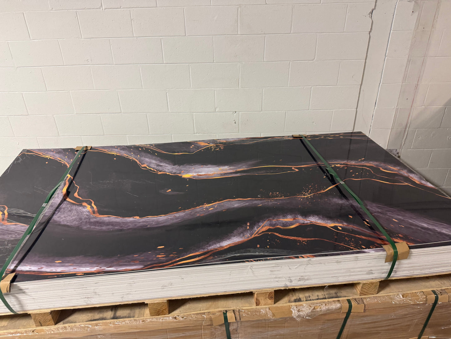 Nouveau | Panneaux Mural UV en PVC, Noir galactique, 4x8 pied 3mm