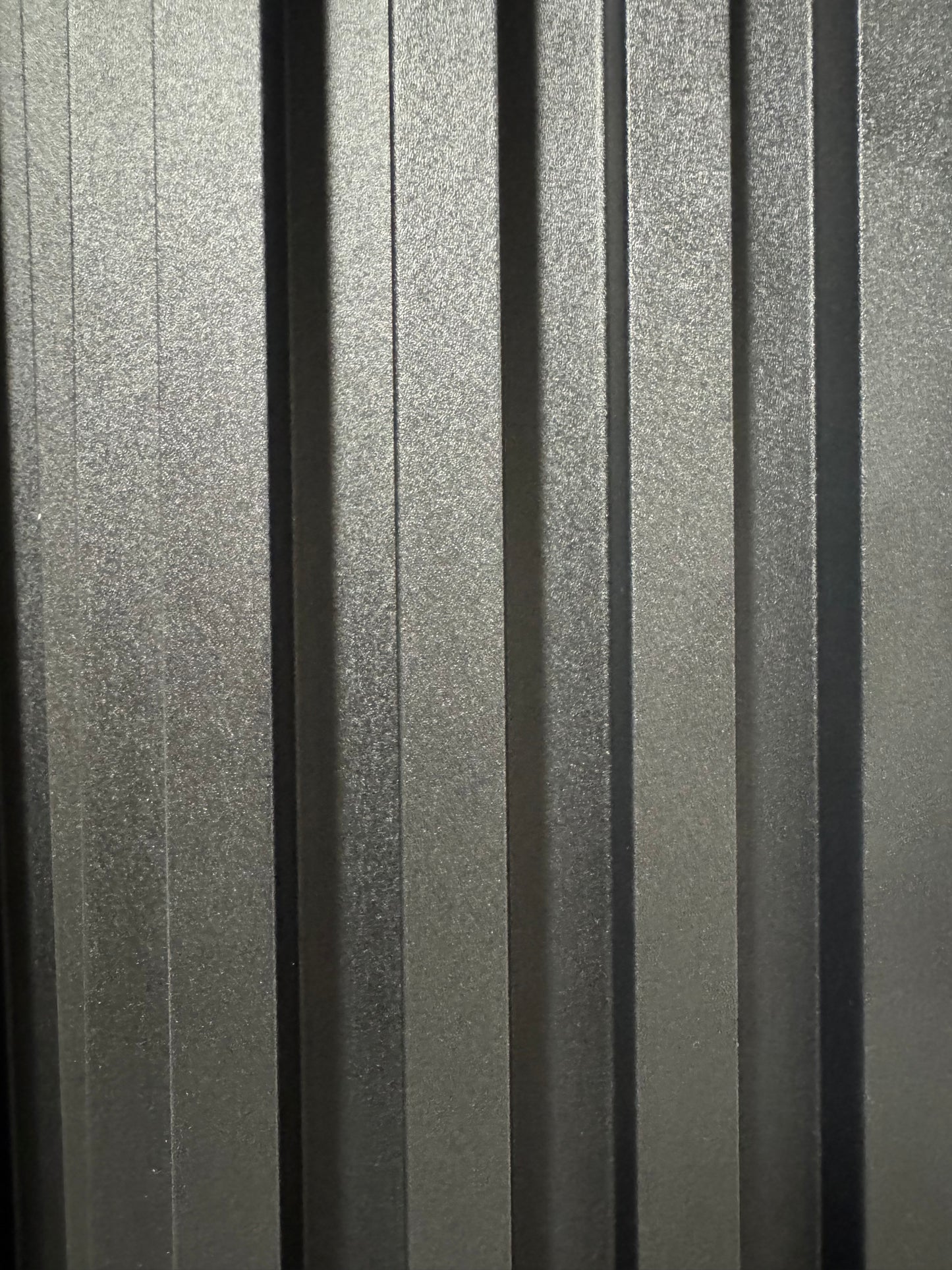 WPC Fluted Panels, Black, 0.5 x 9.5 ft x 24 mm (10 panels/box)