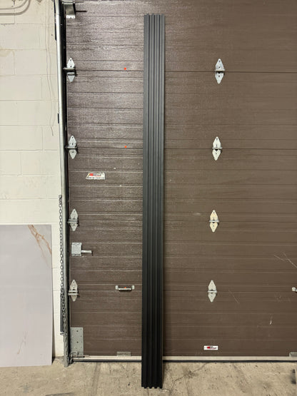 WPC Fluted Panels, Black, 0.5 x 9.5 ft x 24 mm (10 panels/box)