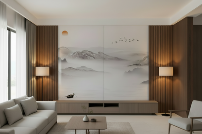 3D PVC UV Wall Panel, Glacial Mountain, 4x8 feet 3mm