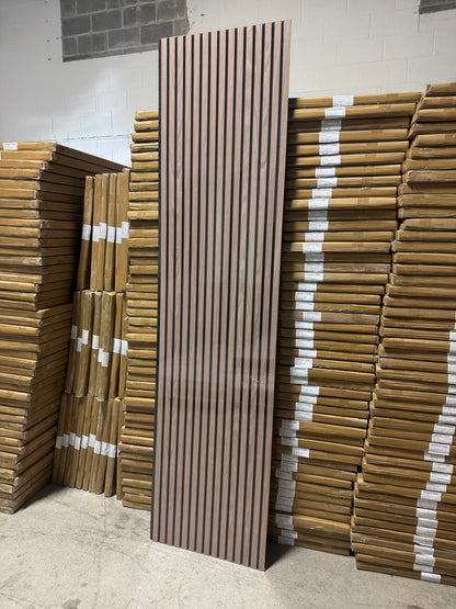 Panneau acoustique en latte de bois Noyer, 2x8 pied