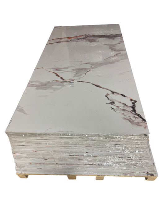 Nouveau | Panneaux Mural UV en PVC, Lin argenté , 4x8 pied 3mm