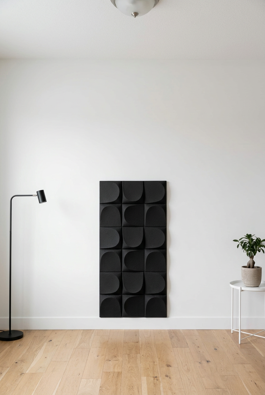 PU Faux Stone, Cascade Noir, 2×4 pieds 35mm (4 Panneaux/boite)