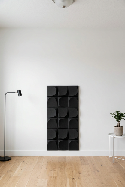 PU Faux Stone, Cascade Noir, 2×4 pieds 35mm (4 Panneaux/boite)