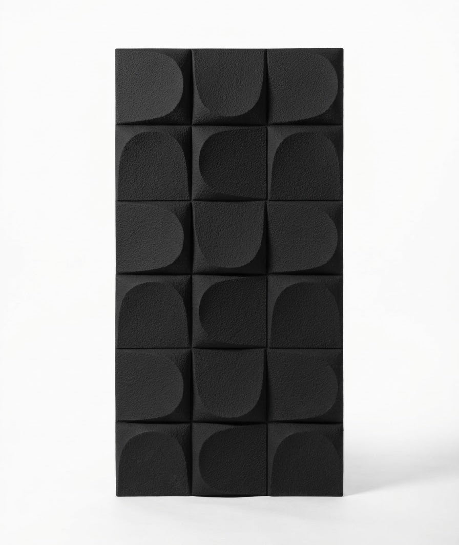 PU Faux Stone, Cascade Noir, 2×4 pieds 35mm (4 Panneaux/boite)