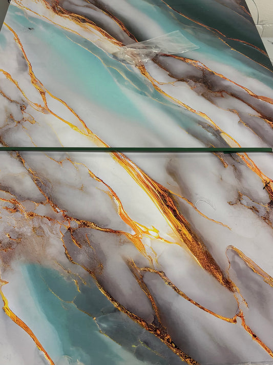 Nouveau | Panneaux Mural UV en PVC, Ocean d'or , 4x8 pied 3mm