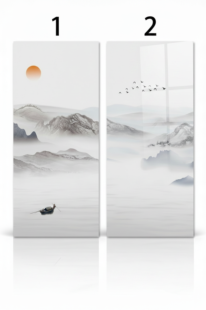 3D PVC UV Wall Panel, Glacial Mountain, 4x8 feet 3mm