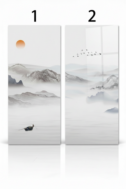 3D PVC UV Wall Panel, Glacial Mountain, 4x8 feet 3mm