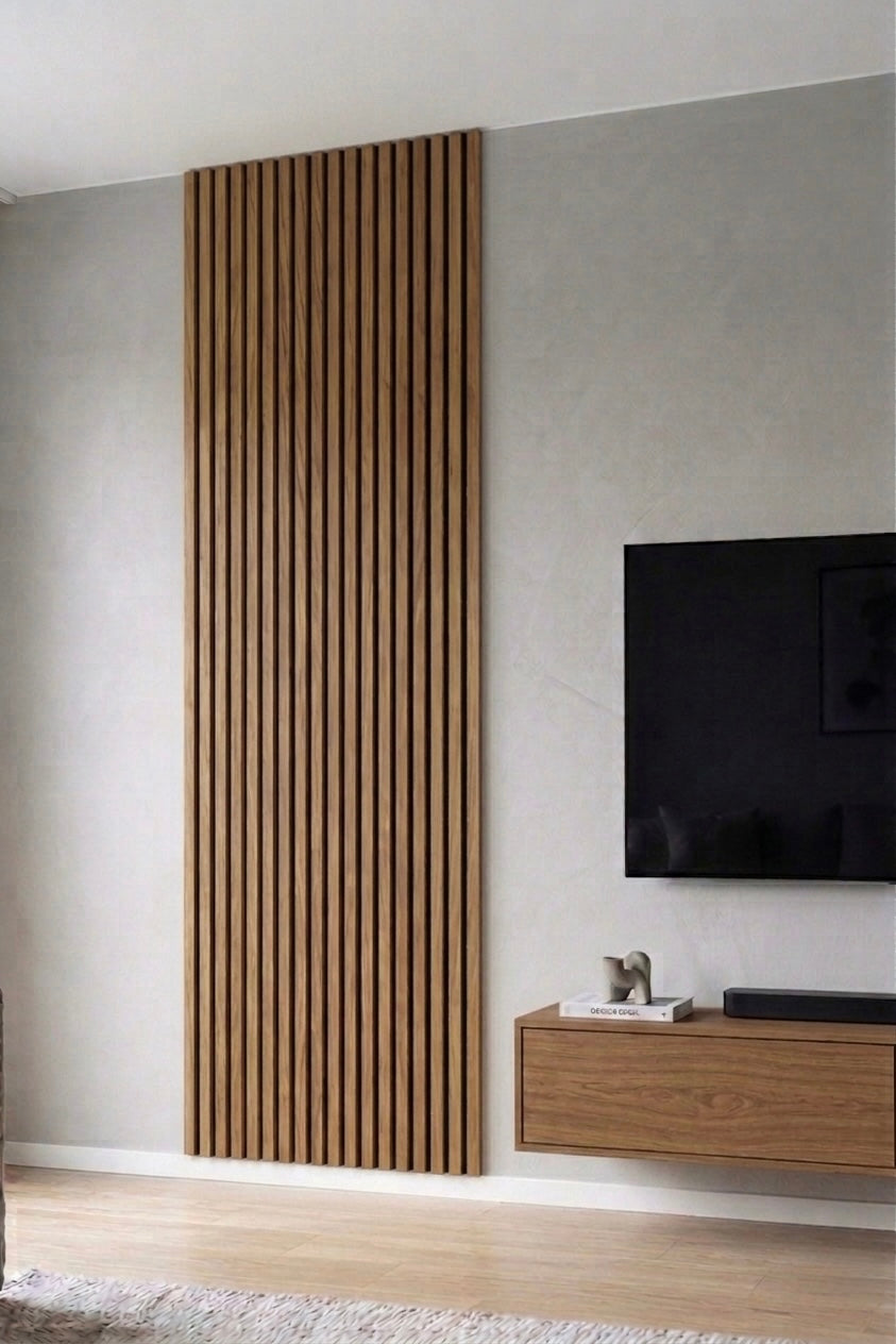 Panneau acoustique en latte de bois Noyer, 2x8 pied