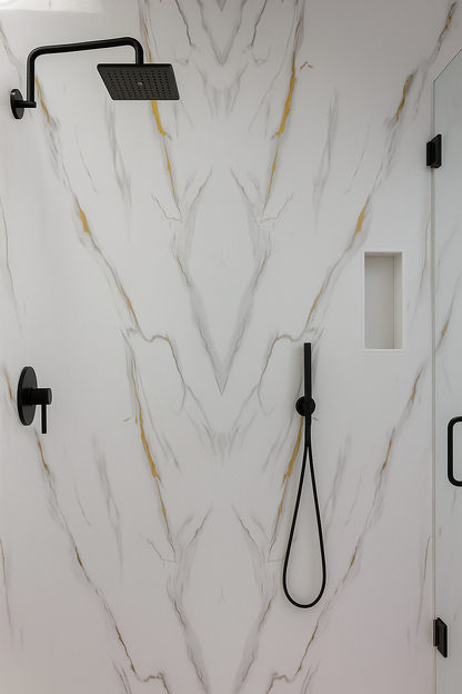 Panneaux Mural UV en PVC, Or blanc , 4x8 pied 3mm