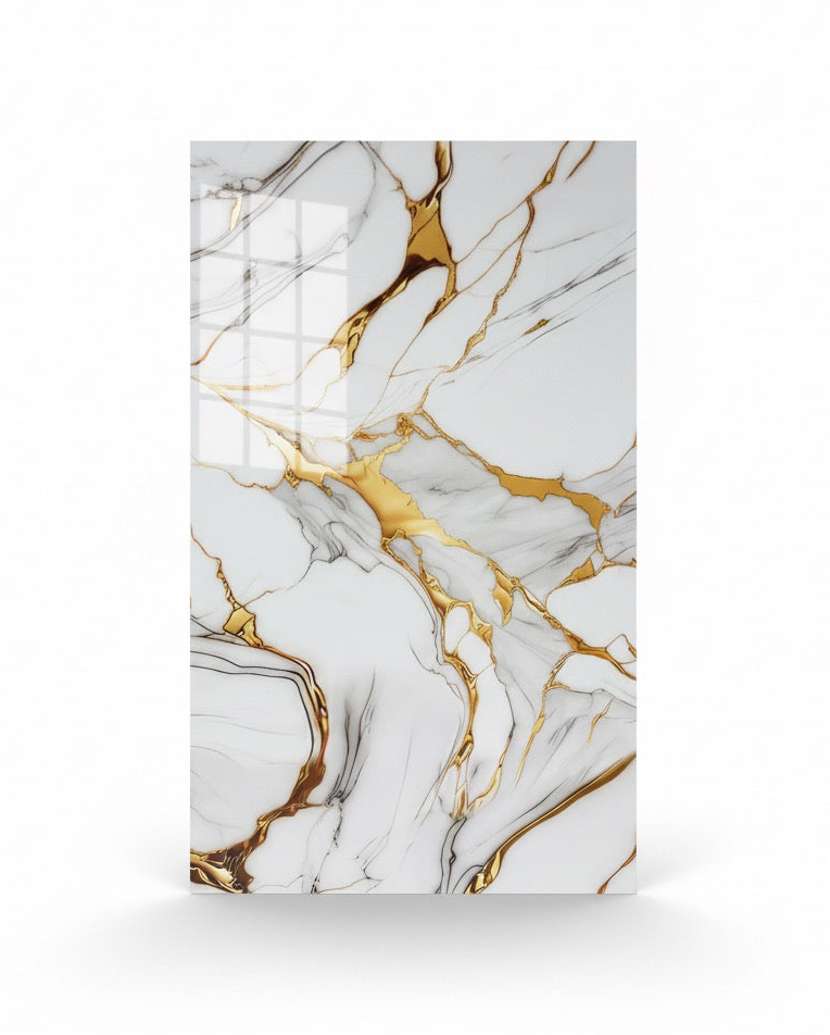 New | PVC UV Wall Panels, Gold Canvas, 4x8 feet 3mm 