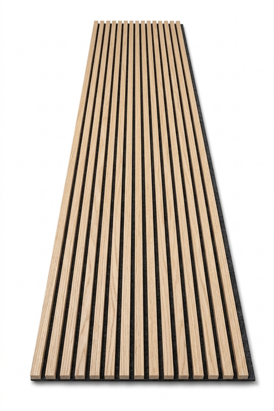 Panneau acoustique en latte de bois Chêne Blanc, 2x8 pied
