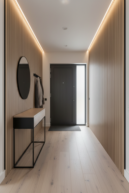 Panneau acoustique en latte de bois Noyer, 2x8 pied