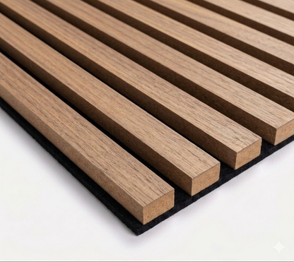 Panneau acoustique en latte de bois Noyer, 2x8 pied