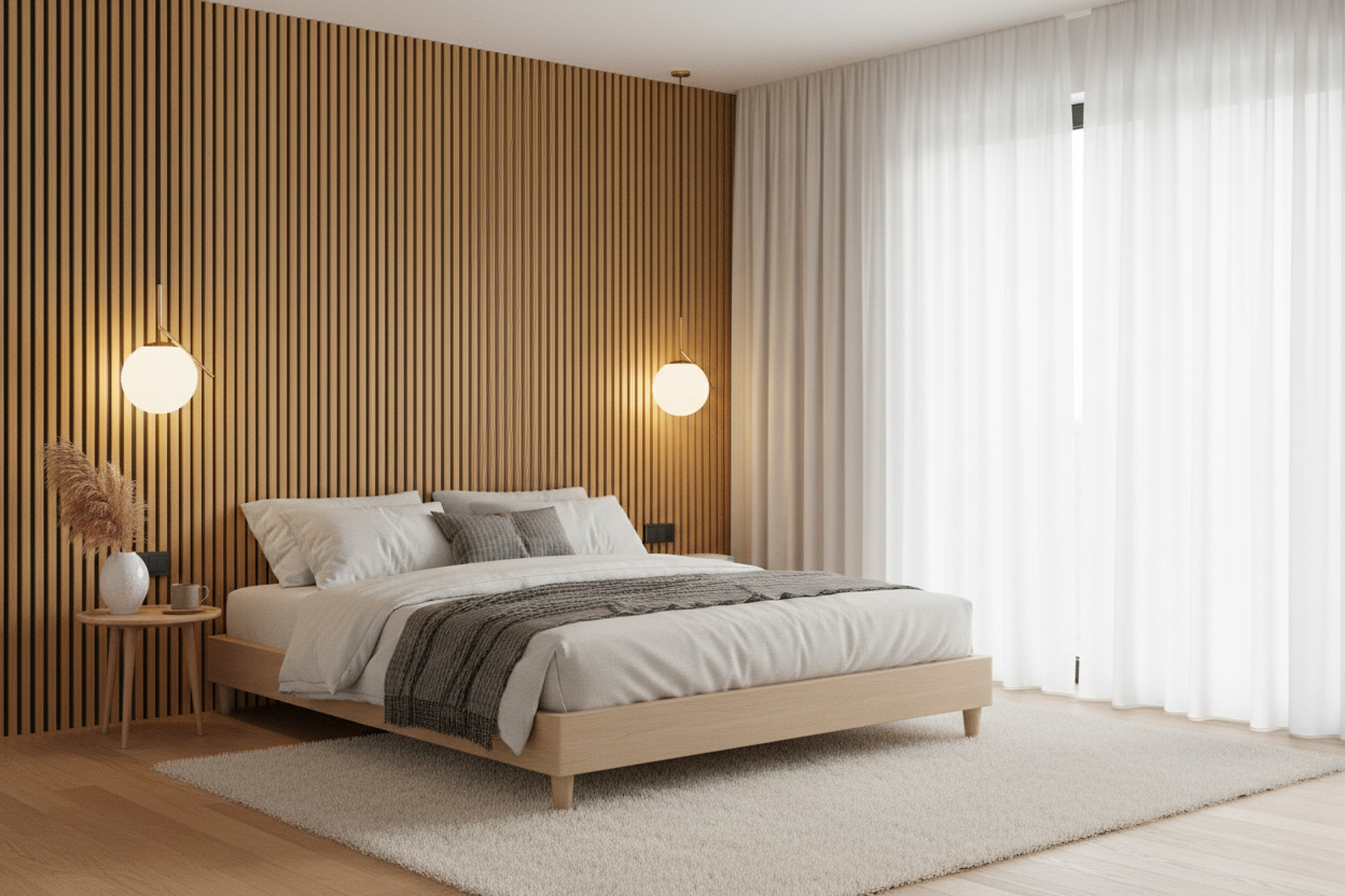 WPC Fluted Panels, Brown, 0.5 x 9.5 ft x 24 mm (10 panels/box)