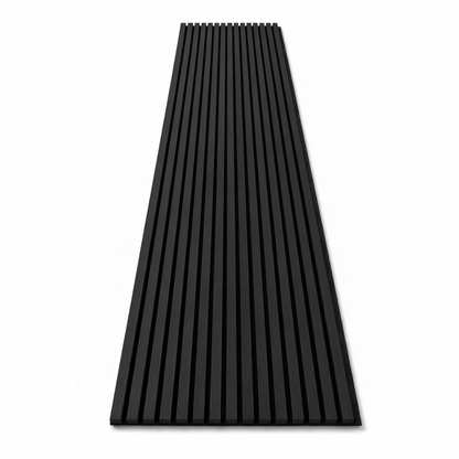 Panneau acoustique en latte de bois Noir, 2x8 pied