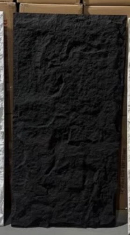 PU Faux Stone, Noir, 2×4 pieds 30mm (4 Panneaux/boite)