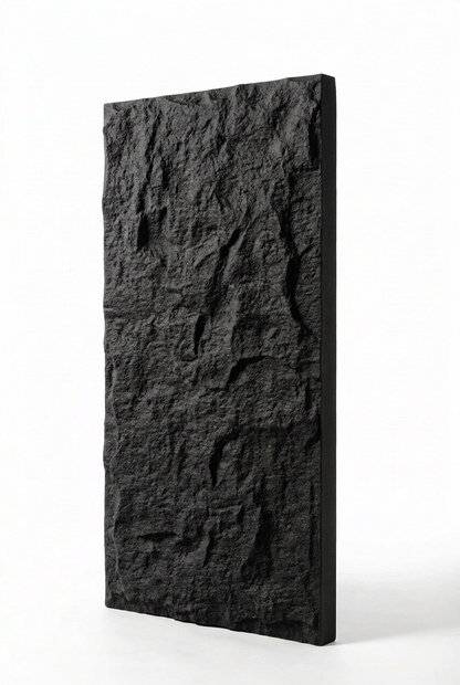 PU Faux Stone, Noir, 2×4 pieds 30mm (4 Panneaux/boite)