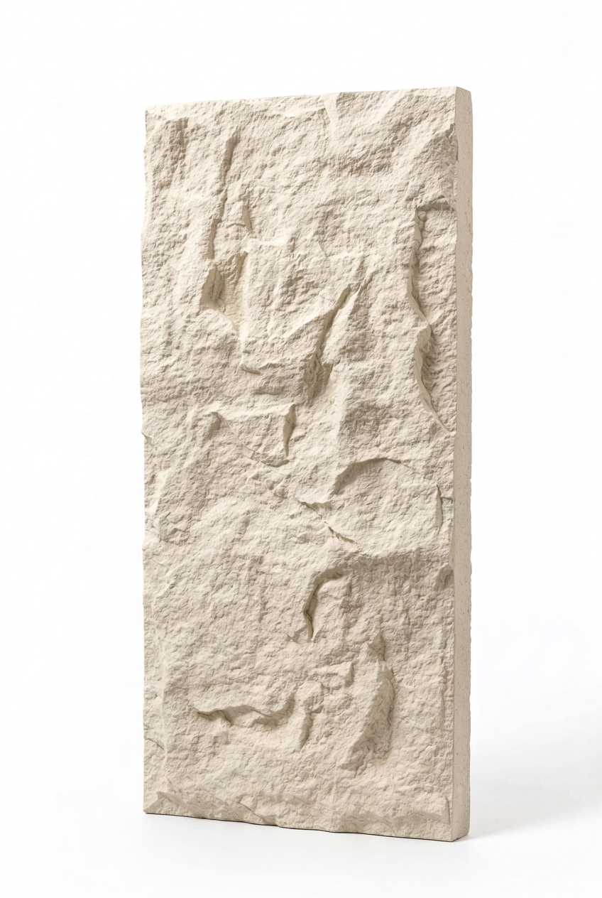 PU Faux Stone, Beige, 2×4 feet 30mm (4 Panels/box)