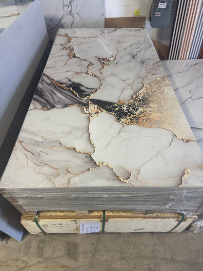 Panneau Mural UV en PVC, Aurore dorée , 4x8 pied 3mm | Panore - Panore