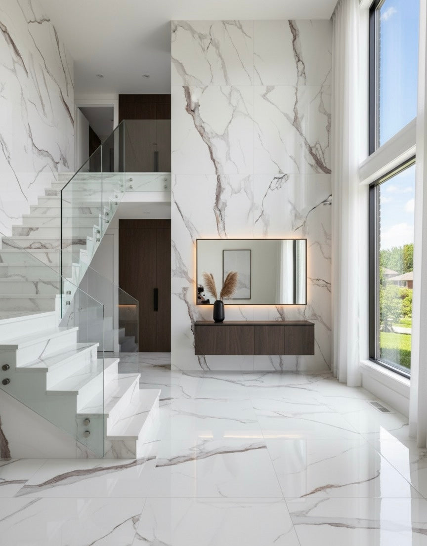 Panneau Mural UV en PVC, Lin argenté , 4x8 pied 3mm | Panore - Panore