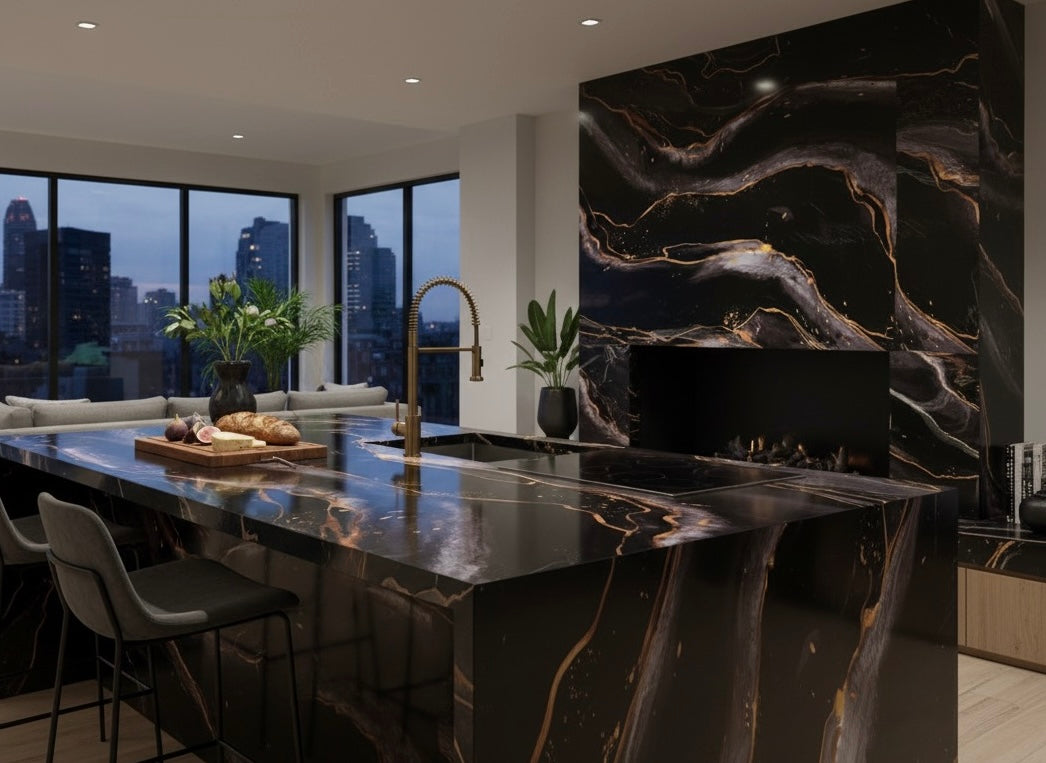 Panneau Mural UV en PVC, Noir galactique, 4x8 pied 3mm | Panore - Panore