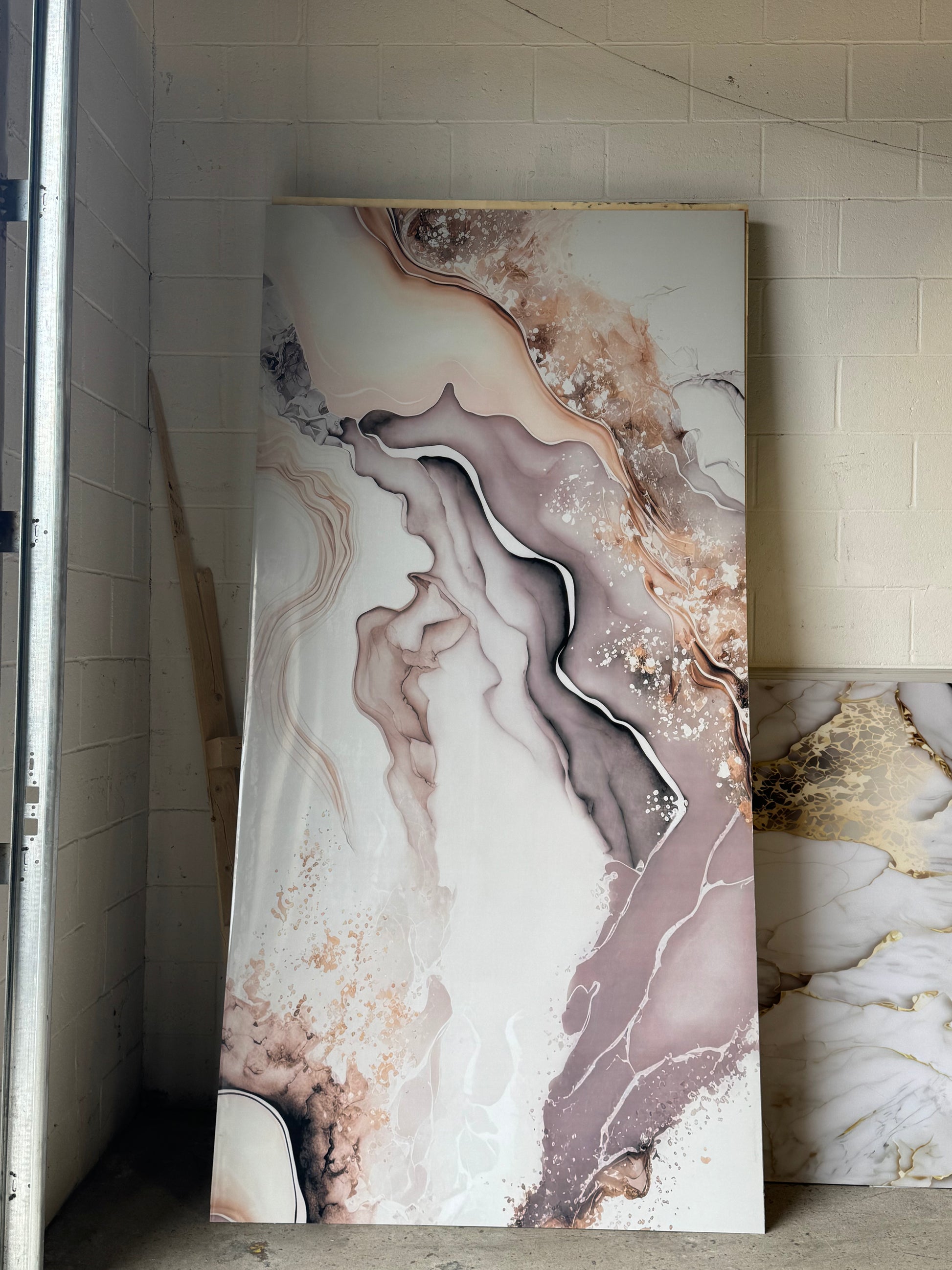 Panneau Mural UV en PVC effet marbre, Aurore Mauve , 4x8 pied 3mm - Panore