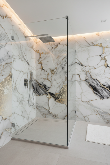 Panneau Mural UV en PVC effet marbre, Aurore dorée , 4x8 pied 3mm | Panore - Panore