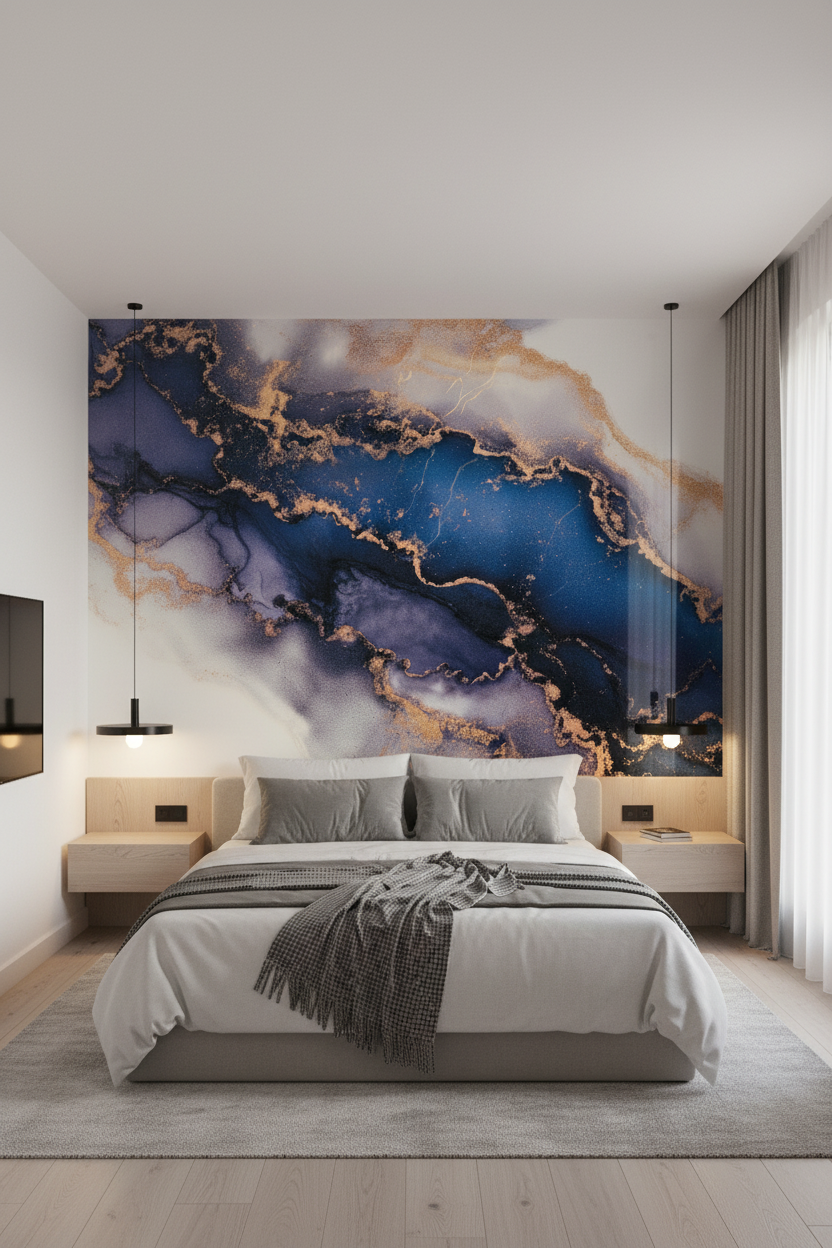 Panneau Mural UV en PVC effet marbre, Galaxy , 4x8 pied 3mm - Panore