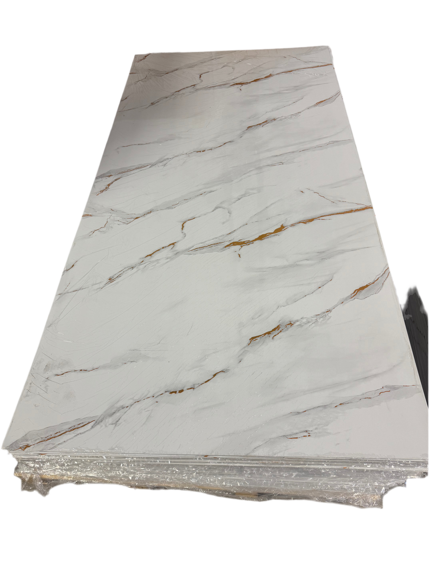 Panneau Mural UV en PVC effet marbre, Ivoire doré , 4x8 pied 3mm | Panore - Panore