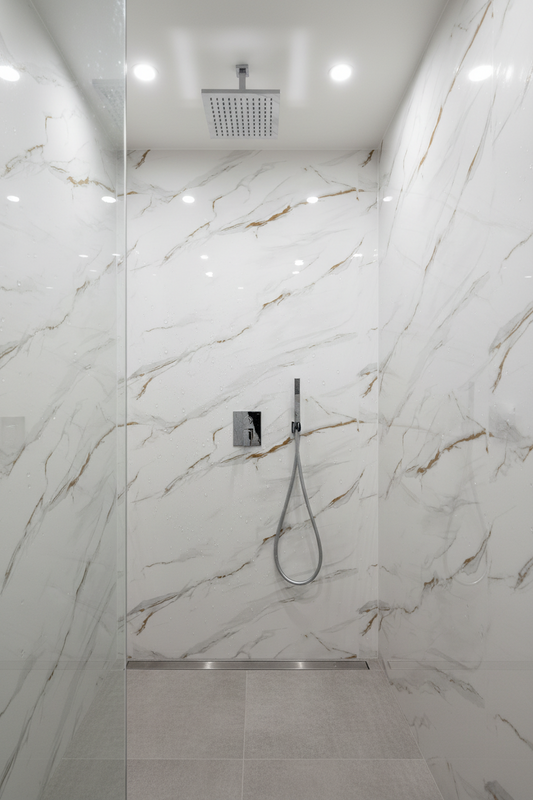 Panneau Mural UV en PVC effet marbre, Ivoire doré , 4x8 pied 3mm | Panore - Panore