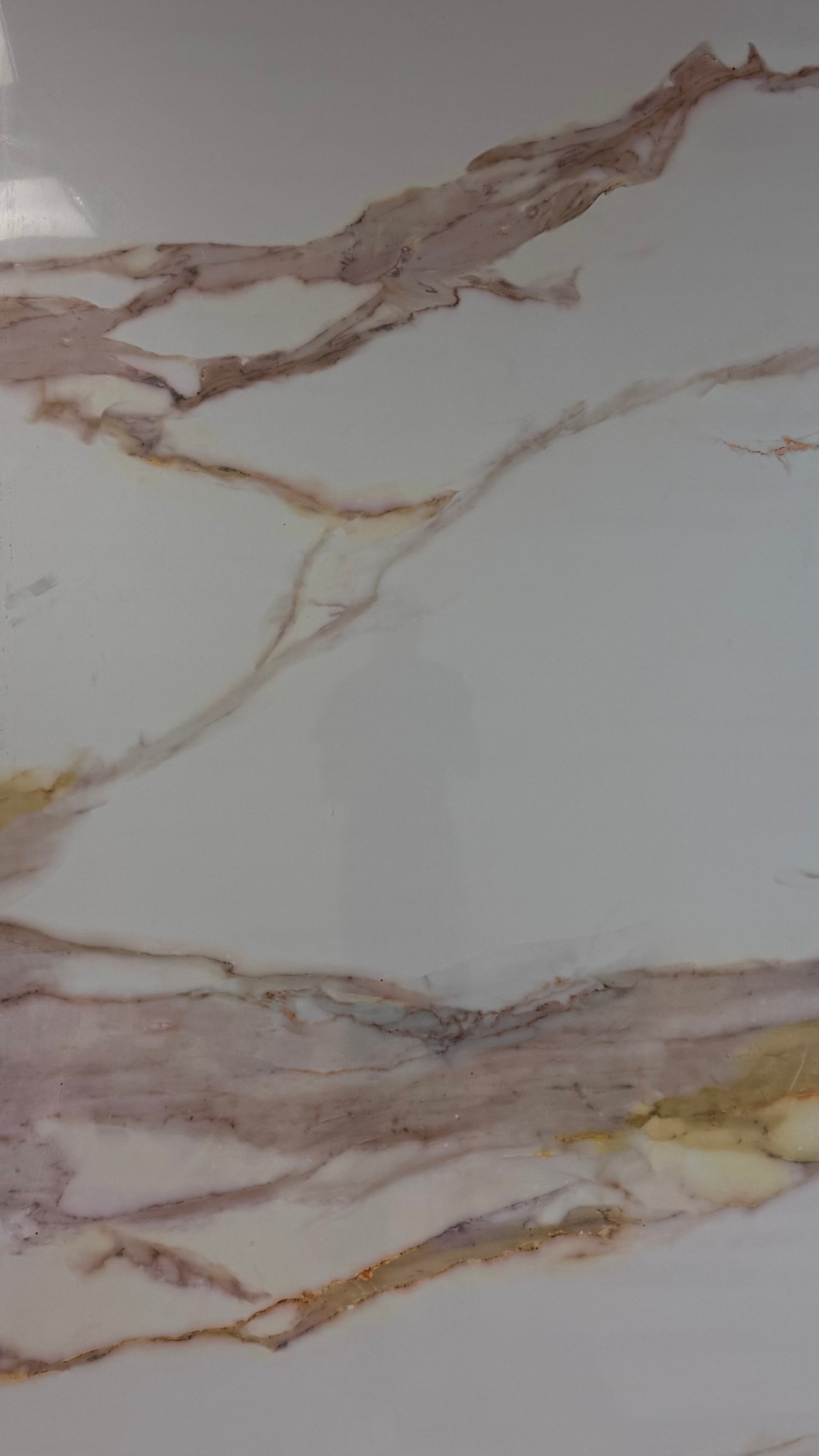 Panneau Mural UV en PVC effet marbre, Mauve Bronzé , 4x8 pied 3mm - Panore