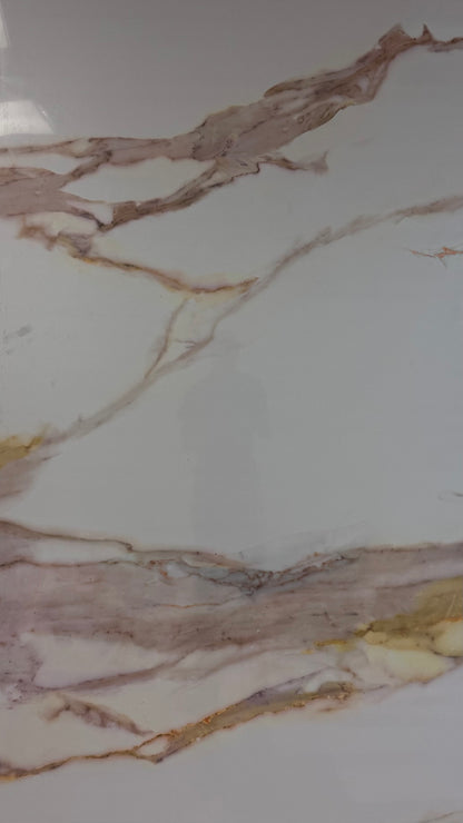 Panneau Mural UV en PVC effet marbre, Mauve Bronzé , 4x8 pied 3mm - Panore