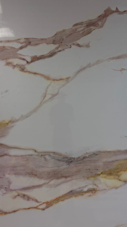 Panneau Mural UV en PVC effet marbre, Mauve Bronzé , 4x8 pied 3mm - Panore