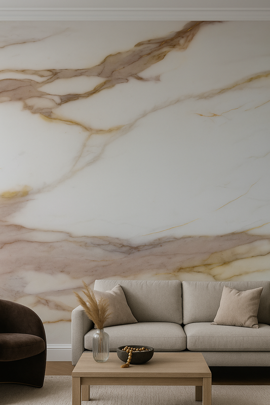 Panneau Mural UV en PVC effet marbre, Mauve Bronzé , 4x8 pied 3mm - Panore