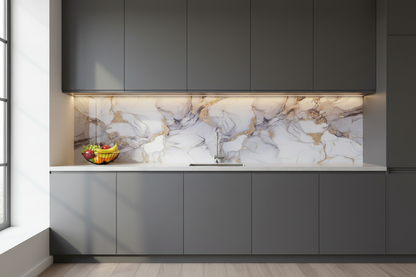 Panneau Mural UV en PVC effet marbre, Mauve doré , 4x8 pied 3mm