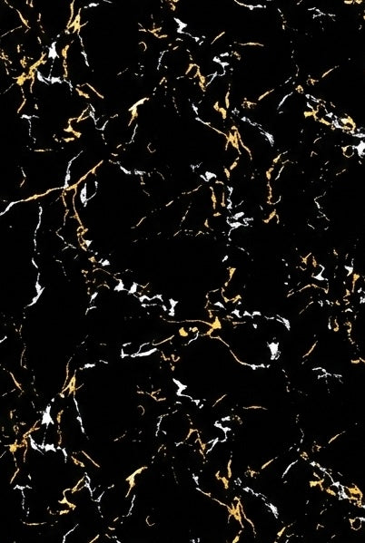 Panneau Mural UV en PVC effet marbre, Noir brillant d'or blanc, 4x8 pied 3mm - Panore