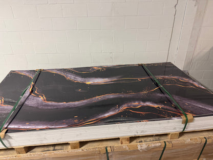 Panneau Mural UV en PVC effet marbre, Noir galactique, 4x8 pied 3mm | Panore - Panore