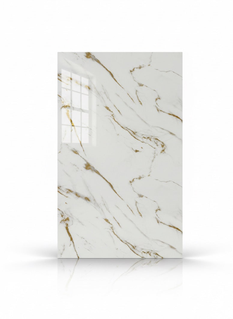 Panneau Mural UV en PVC effet marbre, Nuage d'or , 4x8 pied 3mm | Panore - Panore