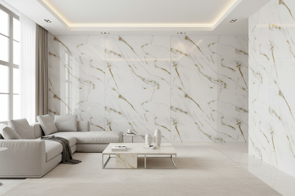 Panneau Mural UV en PVC effet marbre, Nuage d'or , 4x8 pied 3mm | Panore - Panore